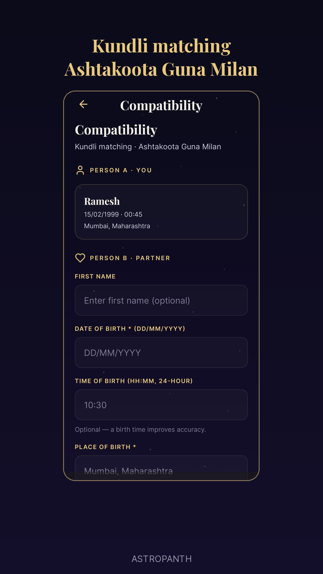Astropanth feature